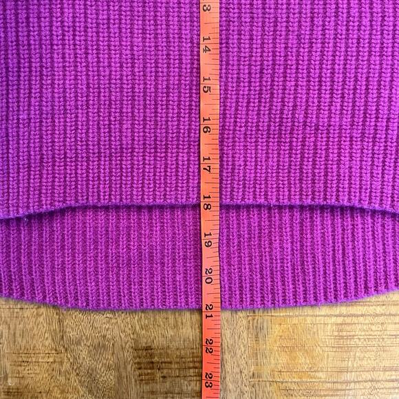 A.L.C. Melanie Sweater Orchid Medium 100% Wool Purple Chunky Knit Cropped Boxy - Picture 12 of 12
